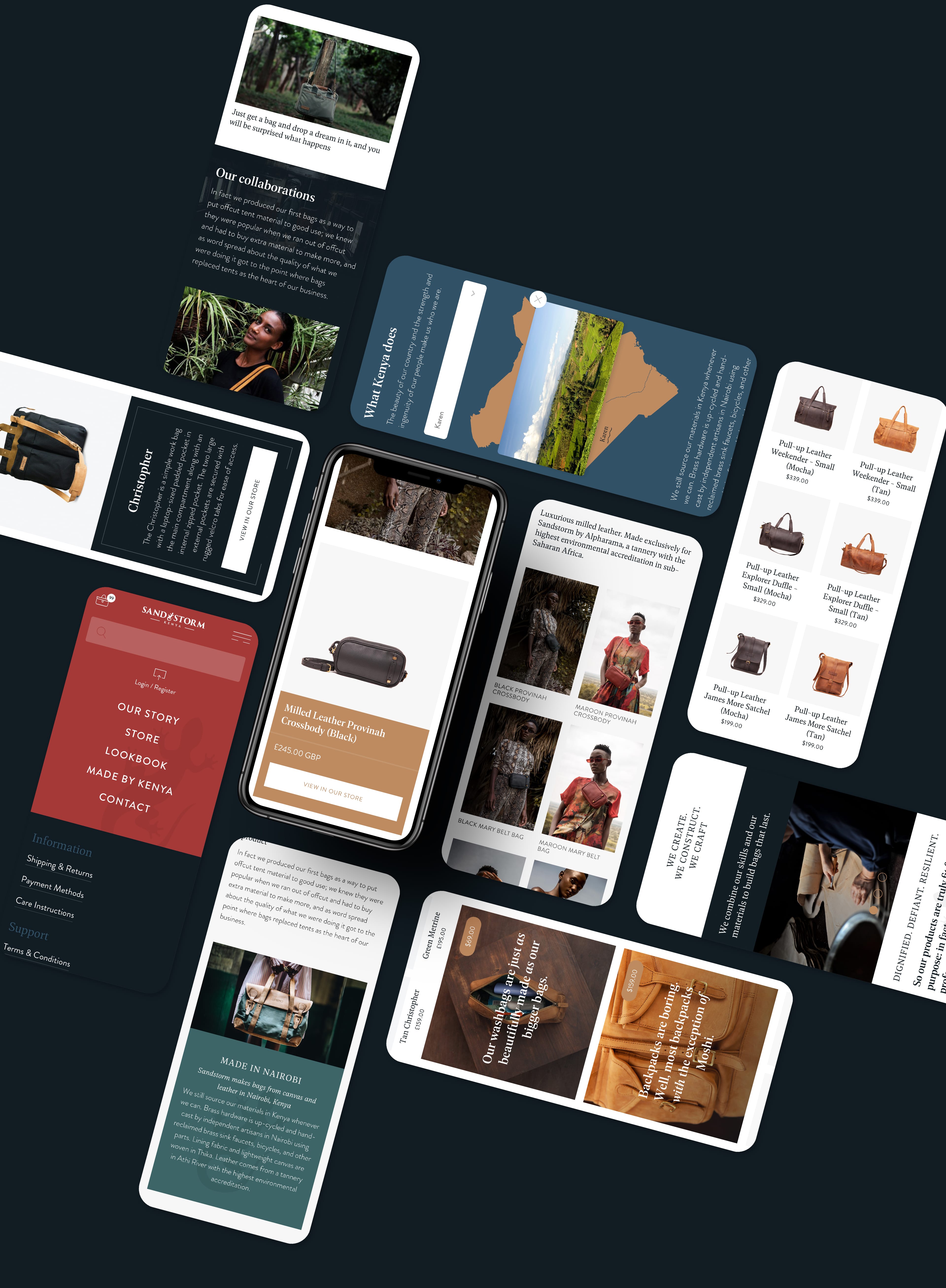 Sandstorm Kenya Website Mock-ups